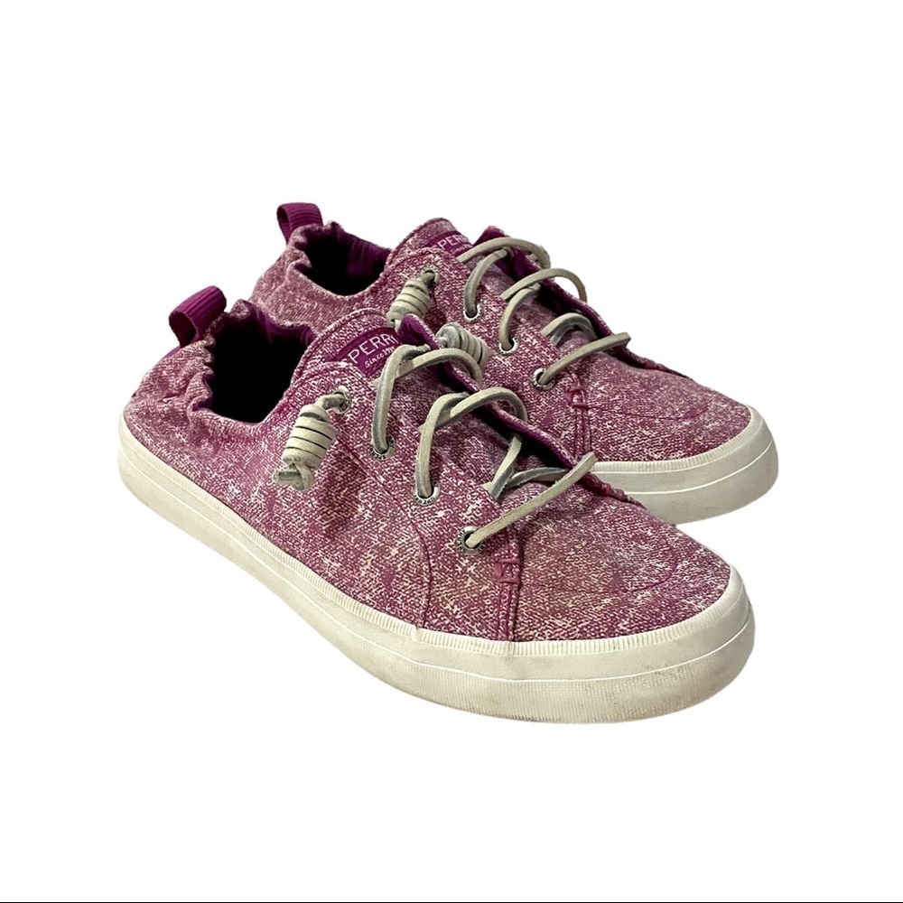 Sperry Top-sider PInk Slip-On Canvas Boat Shoe Sz 8.5M Fashion Sneaker Flats